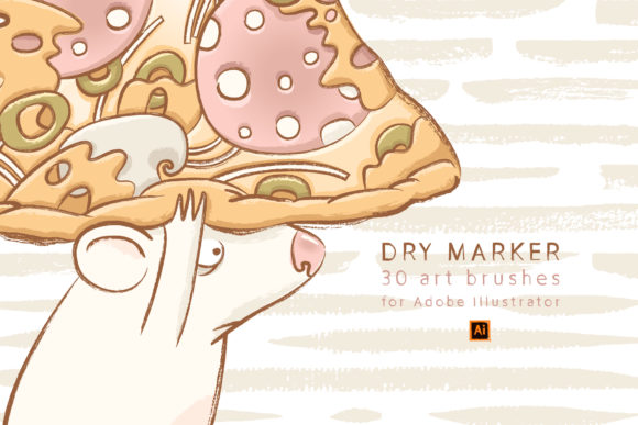 Dry Marker Brushes for Illustrator