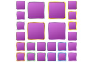 Purple Metallic Button Set: A Versatile Design Asset for Creative and Professional Use