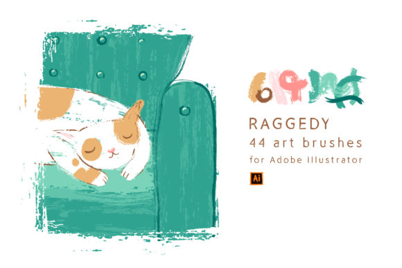 Raggedy Art Brushes for Illustrator