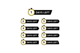 Time Left Button Ribbon Banner and This File Include - JPG - EPS10